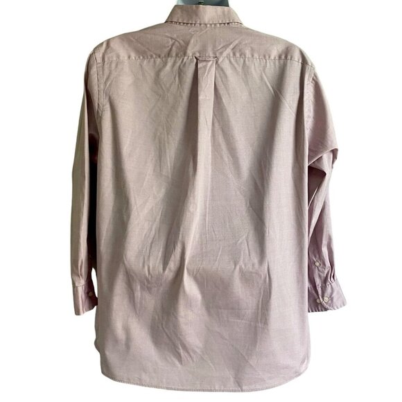 Van Heusen Men's Light Purple Pinpoint Oxford Dress Shirt Neck 17 - Picture 4 of 7